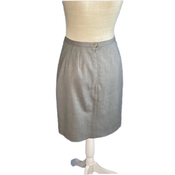 Talora Gray Skirt 95% Wool Lined Size 4 Back Zipper Italian-Made - Picture 3 of 14